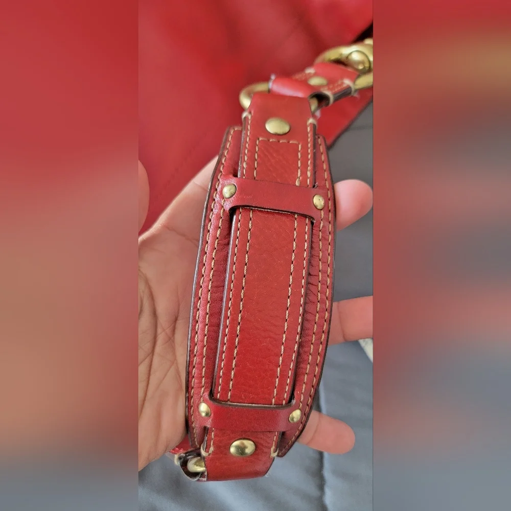 Large Coach Cowhide Leathet Bag